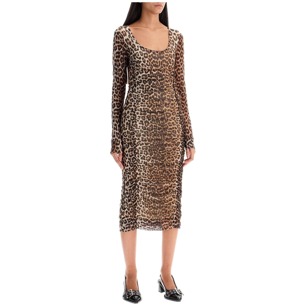 Leopard Print Midi Dress