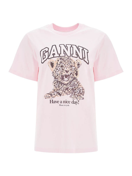 Leopard Print T-Shirt-GANNI-JOHN JULIA