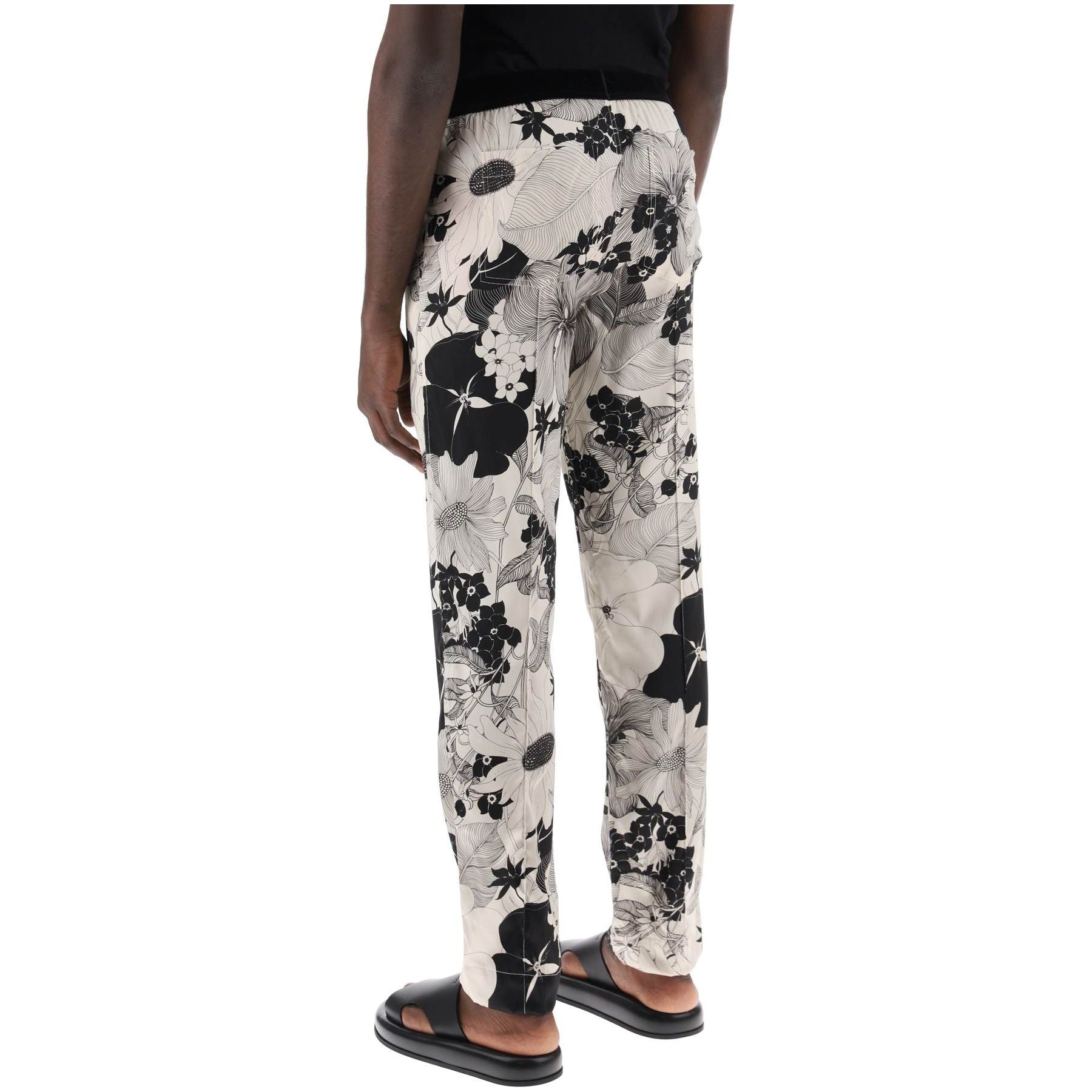 Pajama Pants In Floral Silk