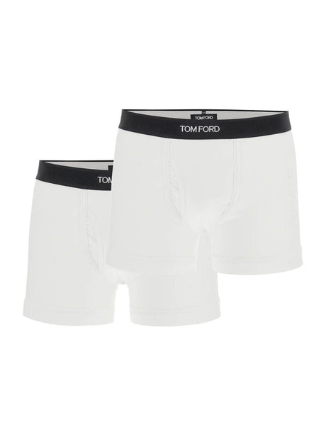 Cotton Bi-pack Boxer Briefs With Logo Band