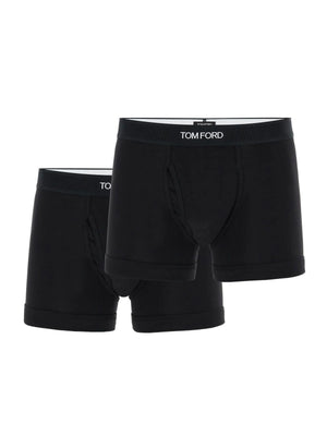 Cotton Bi-pack Boxer Briefs With Logo Band