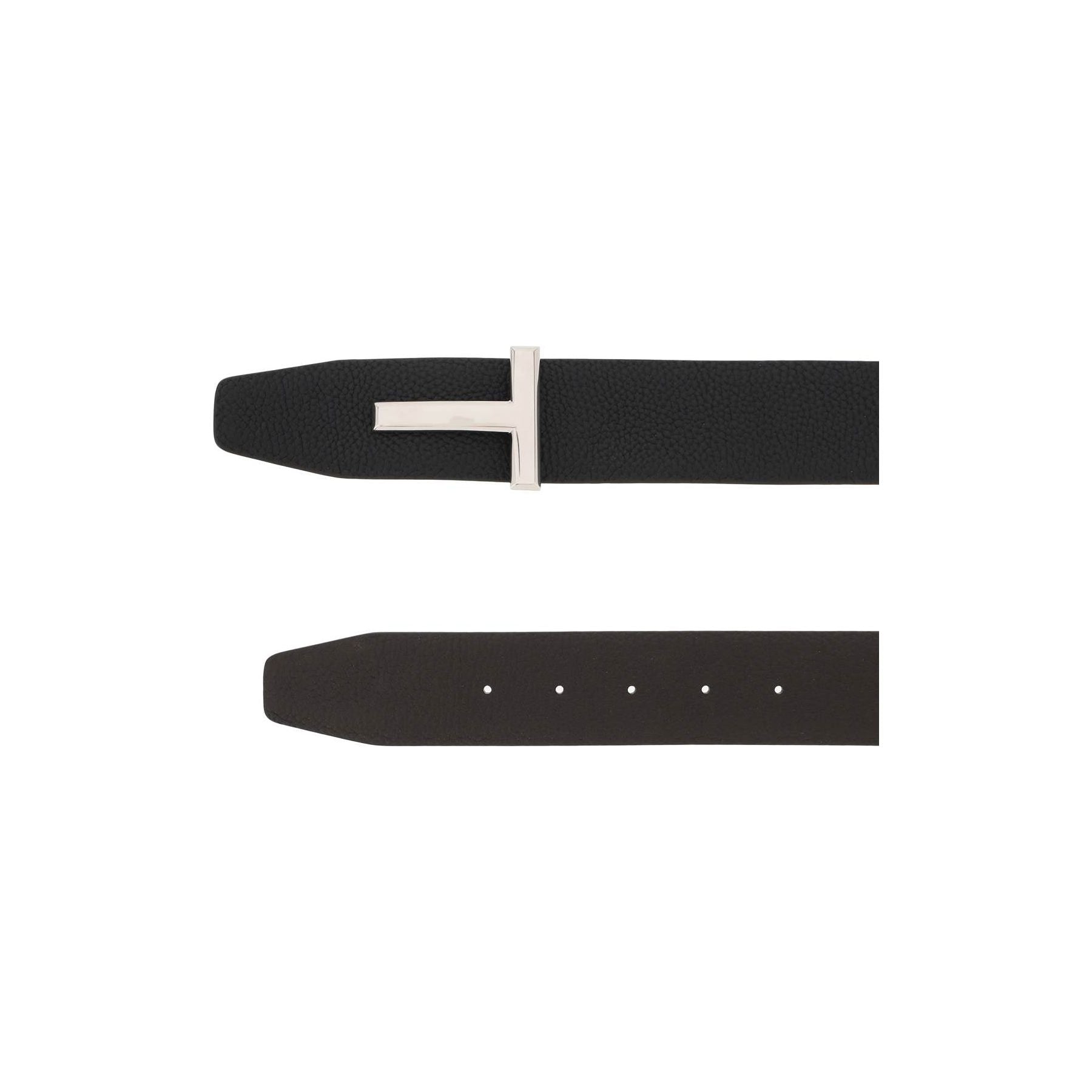 Reversible T Icon Grain Leather Belt