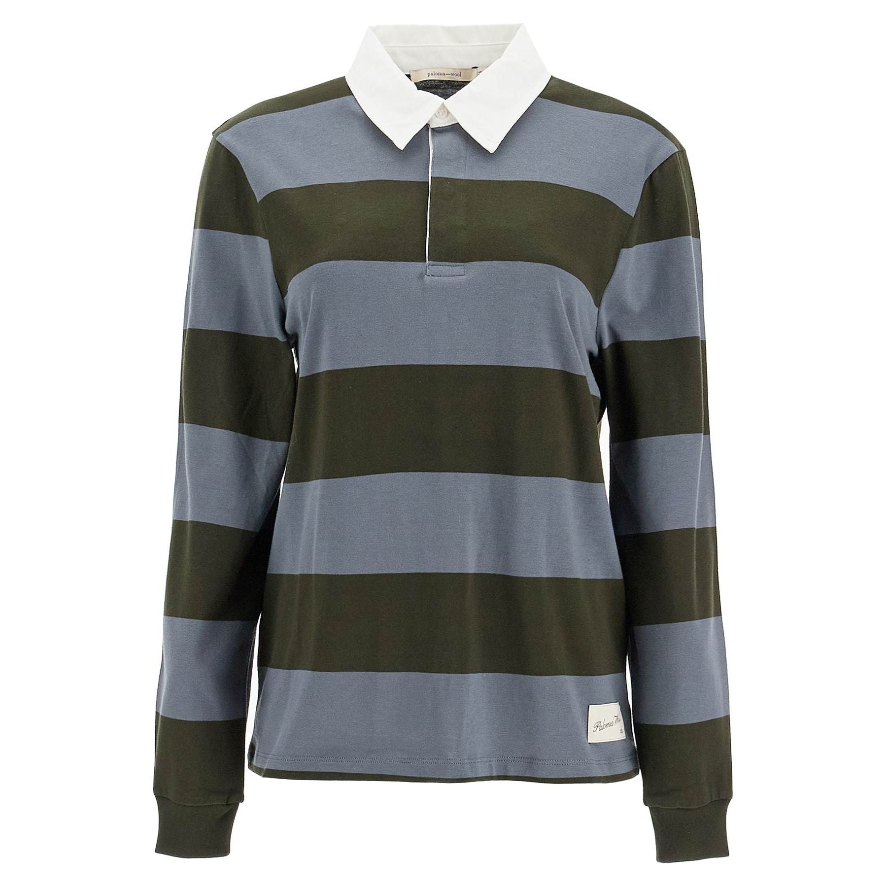 Long-sleeved Striped Polo Shirt For