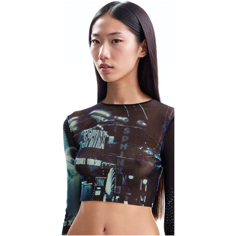 JEAN PAUL GAULTIER-The Blue Pigalle Crop Top -JOHN JULIA.