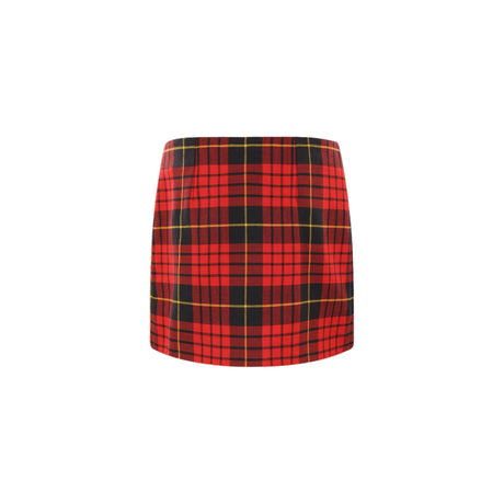 Tartan Wool Miniskirt-ALEXANDER MCQUEEN-JOHN JULIA