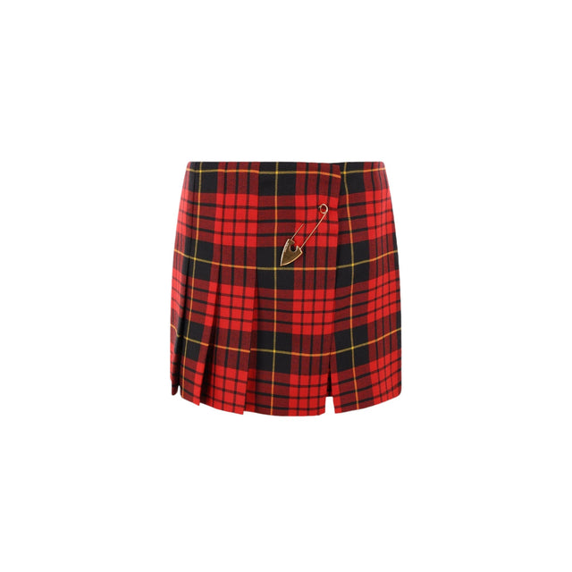 Tartan Wool Miniskirt-ALEXANDER MCQUEEN-JOHN JULIA