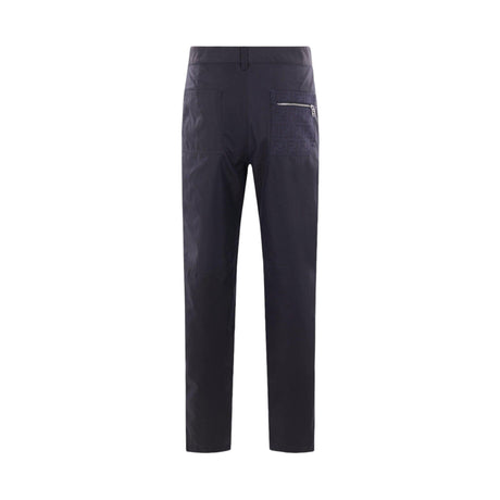 Technical Cotton Cigarette Trousers-FENDI-JOHN JULIA