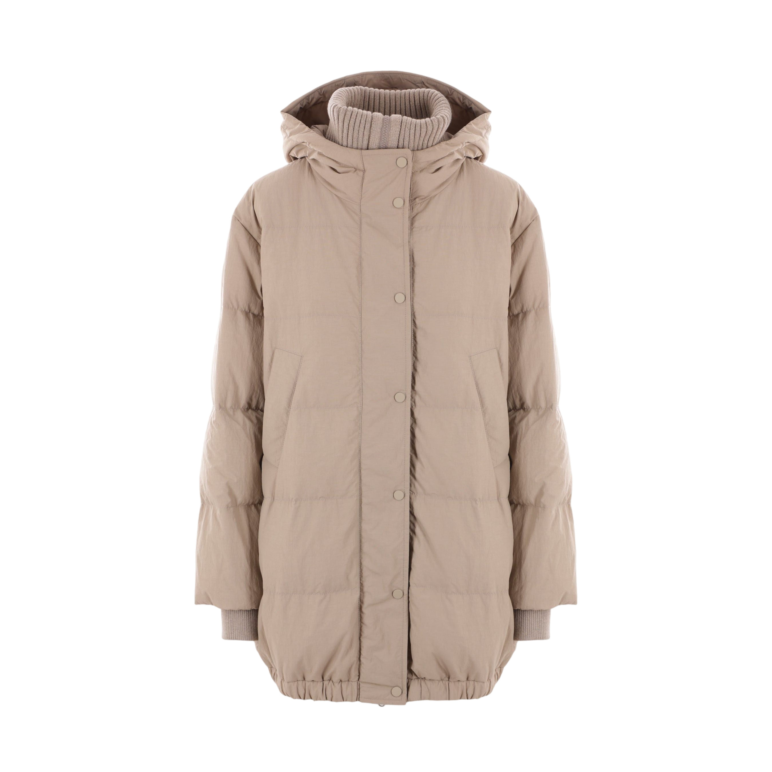 Technical Cotton Down Jacket-BRUNELLO CUCINELLI-JOHN JULIA