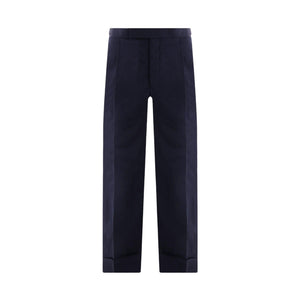 Technical Grain De Poudre Cropped Pants-THOM BROWNE-JOHN JULIA