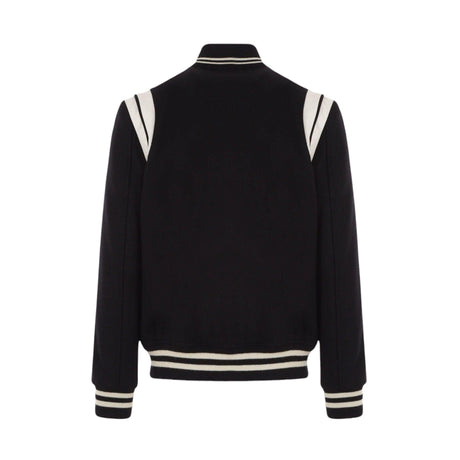 Teddy Wool Bomber Jacket-SAINT LAURENT-JOHN JULIA