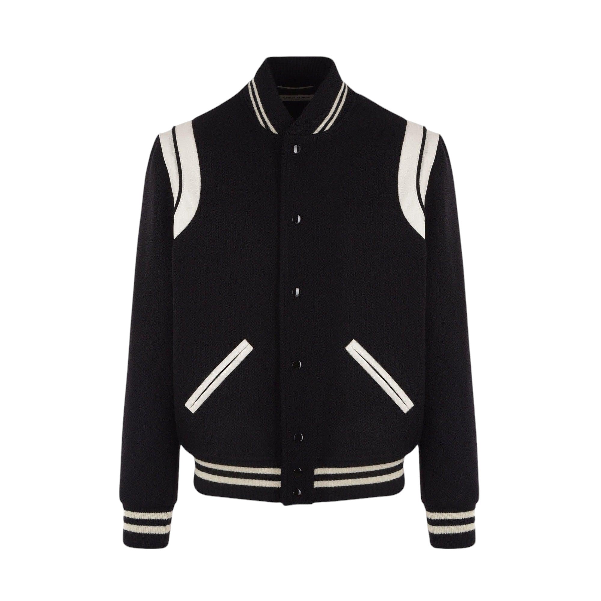 Teddy Wool Bomber Jacket-SAINT LAURENT-JOHN JULIA