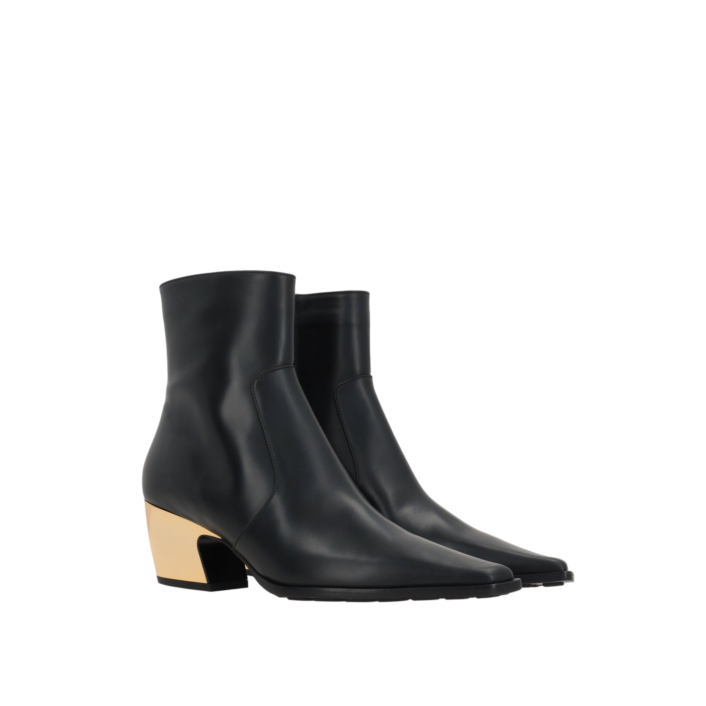 Tex Brushed Leather Ankle Boots-BOTTEGA VENETA-JOHN JULIA