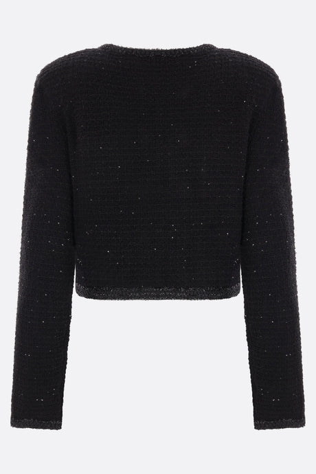 Textured Knit Cropped Jacket-SELF-PORTRAIT-JOHN JULIA