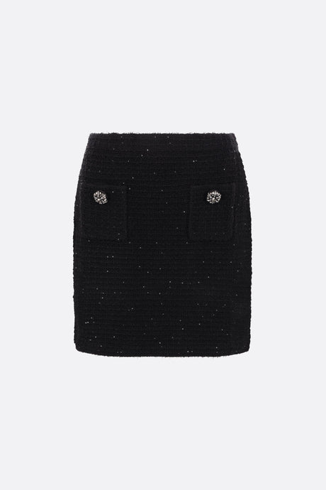 Textured Knit Minidress With Sequins-SELF-PORTRAIT-JOHN JULIA