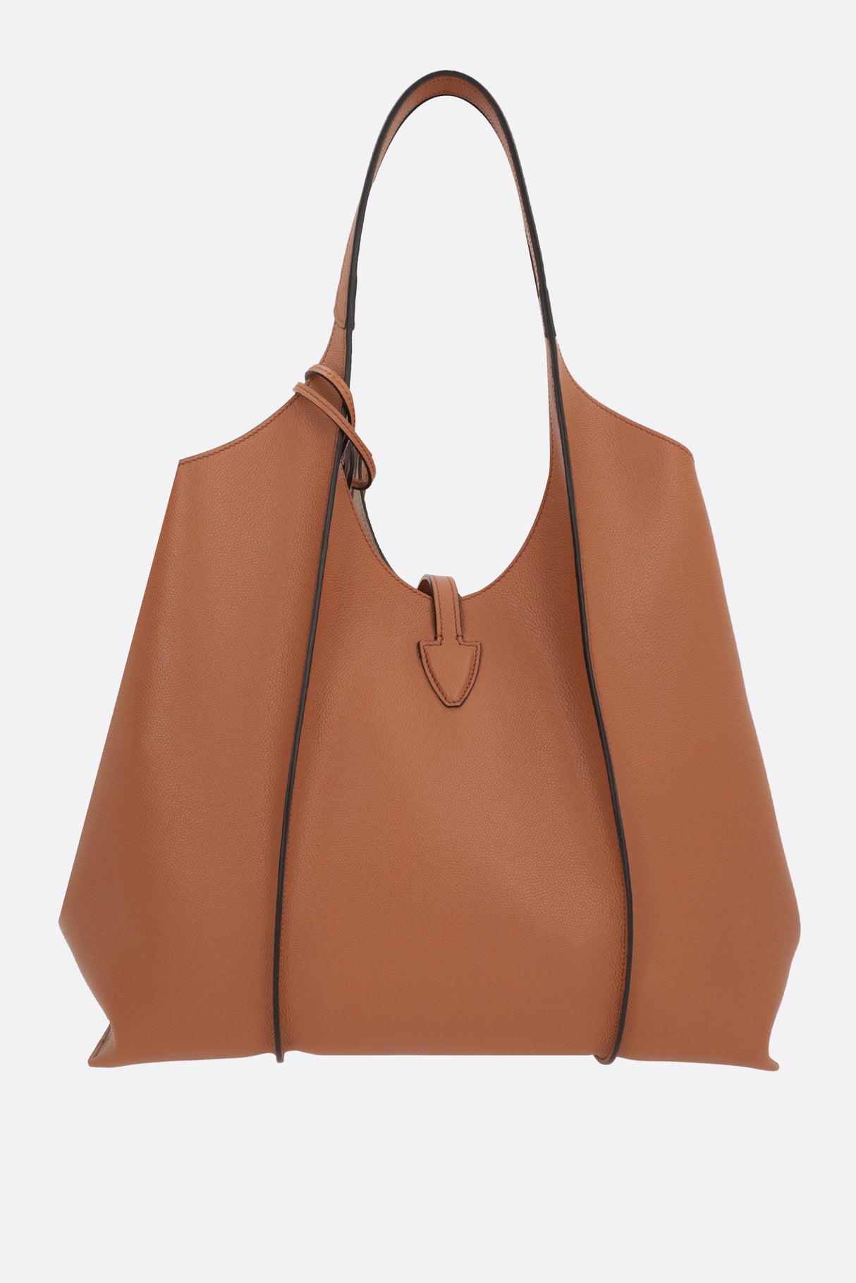 Timeless Medium Grainy Leather Shopping Bag-TOD'S-JOHN JULIA