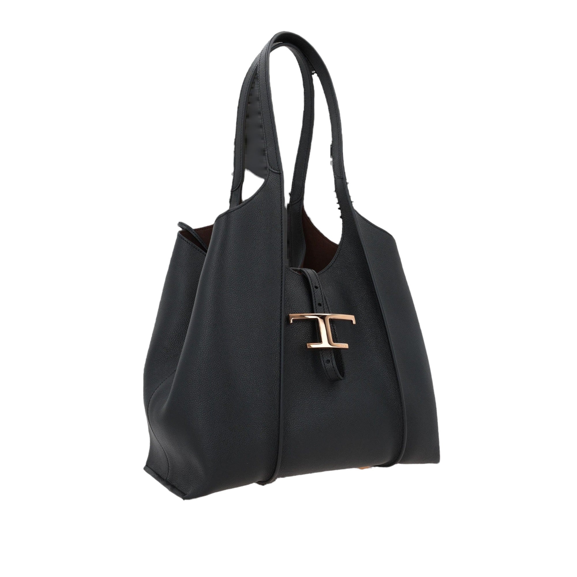 Timeless Small Grainy Leather Shopping Bag-TOD'S-JOHN JULIA