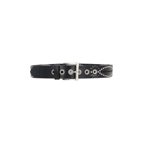 Titan Studded Leather Belt-GOLDEN GOOSE-JOHN JULIA