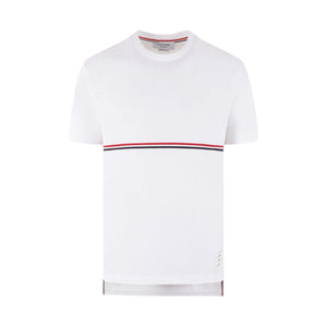 Tricolor Embroidered Oversized T-shirt-THOM BROWNE-JOHN JULIA