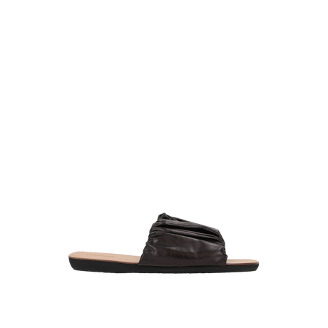 JIL SANDER-Tripon Gathered Leather Slide Sandals-JOHN JULIA