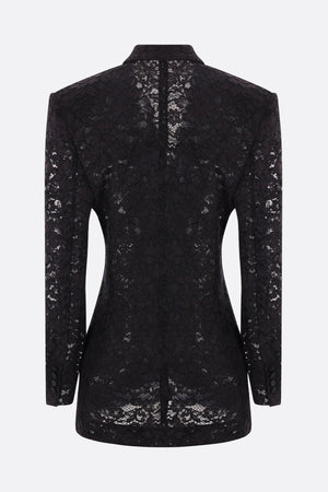 Tuxedo Jacket In Guipure Lace-SAINT LAURENT-JOHN JULIA