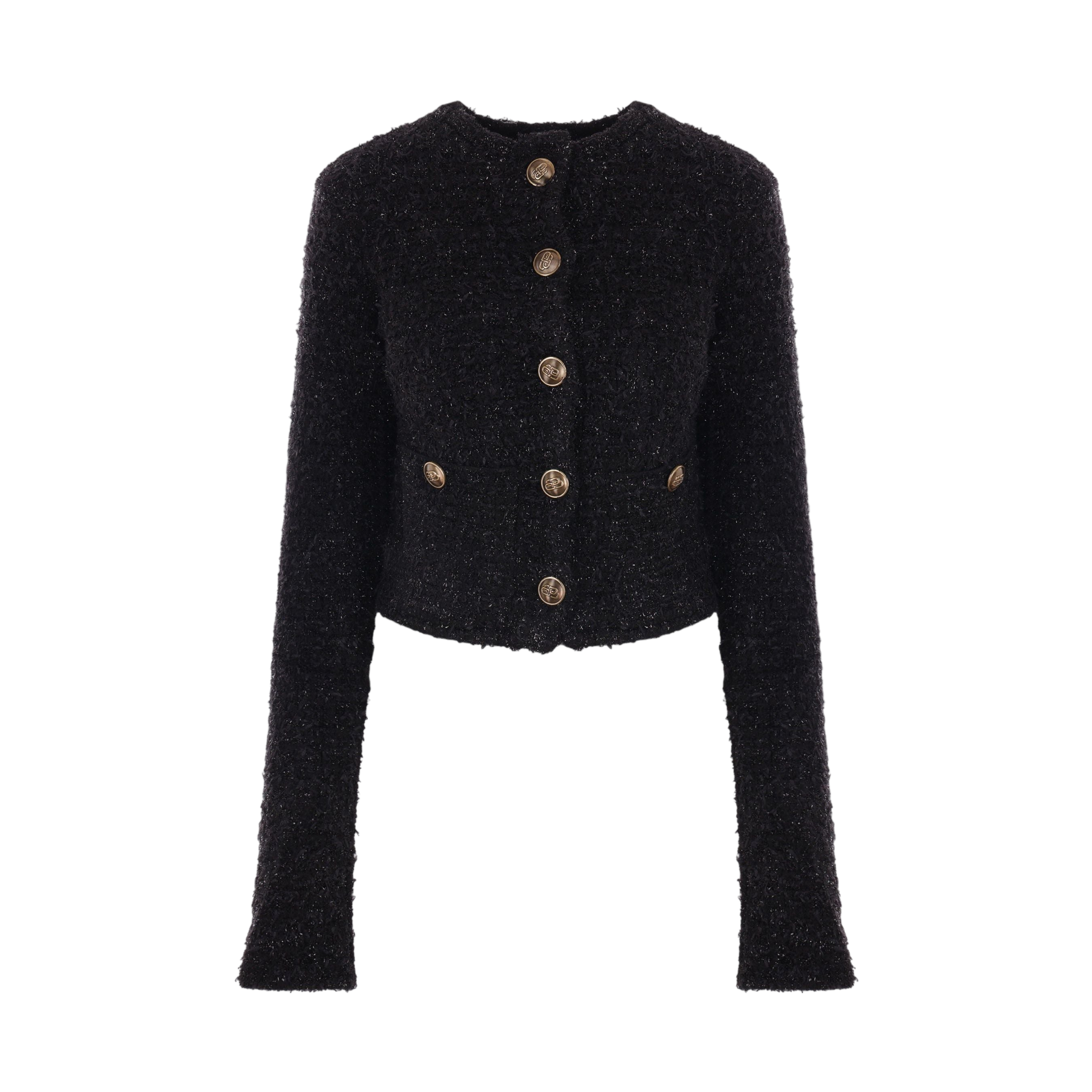 Tweed Cropped Cardigan-BALENCIAGA-JOHN JULIA