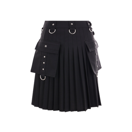 Twill Cargo Kilt Skirt-GIVENCHY-JOHN JULIA