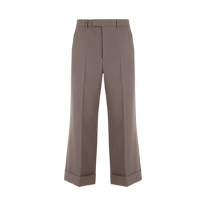 Twill Wide-leg Cropped Pants-GUCCI-JOHN JULIA