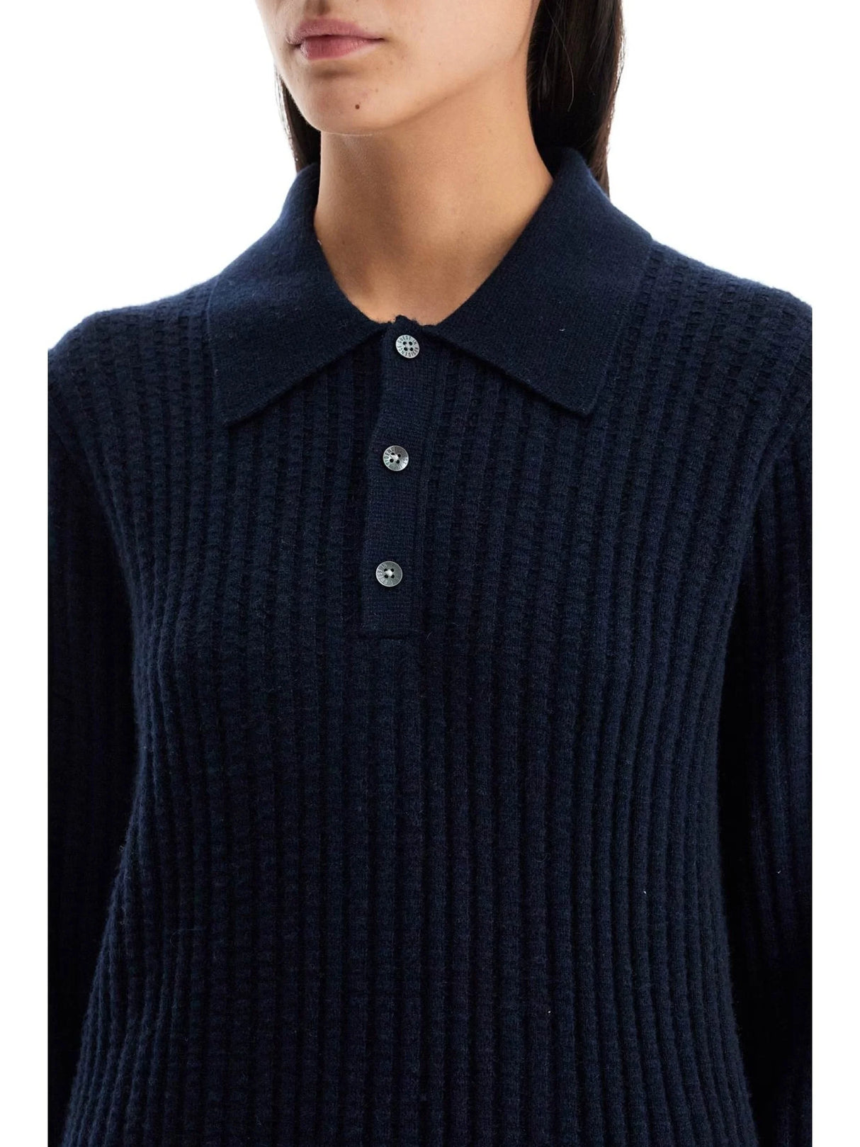 Waffle Knit Cashmere Sweater-Guest in Residence-JOHN JULIA