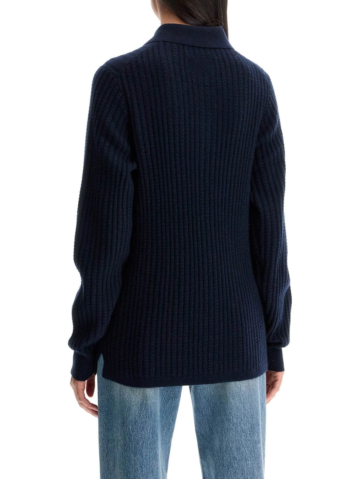 Waffle Knit Cashmere Sweater-Guest in Residence-JOHN JULIA