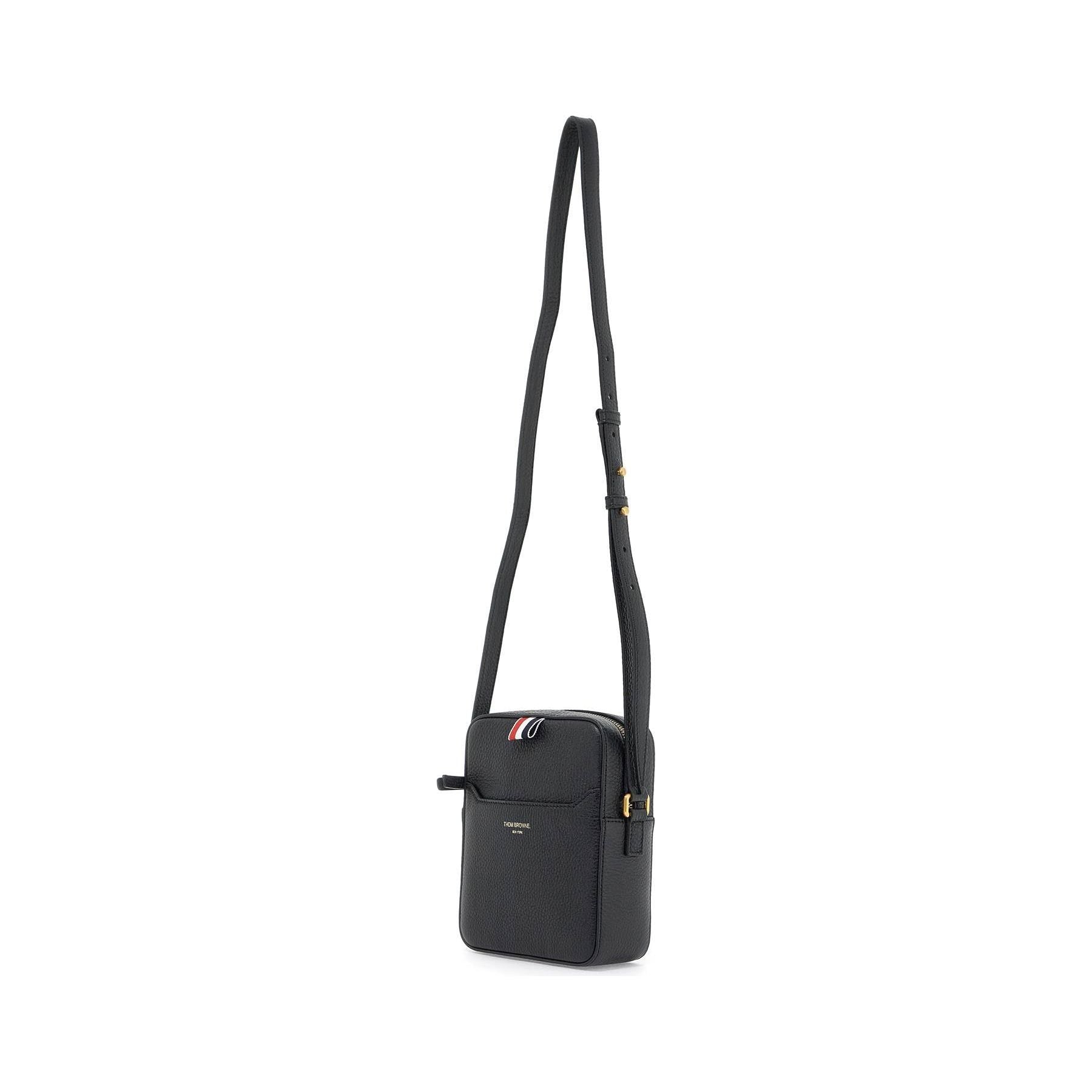 Pebble Grain Leather Vertical Camera Bag