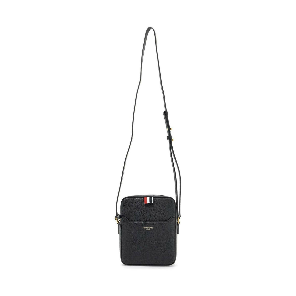 Pebble Grain Leather Vertical Camera Bag.