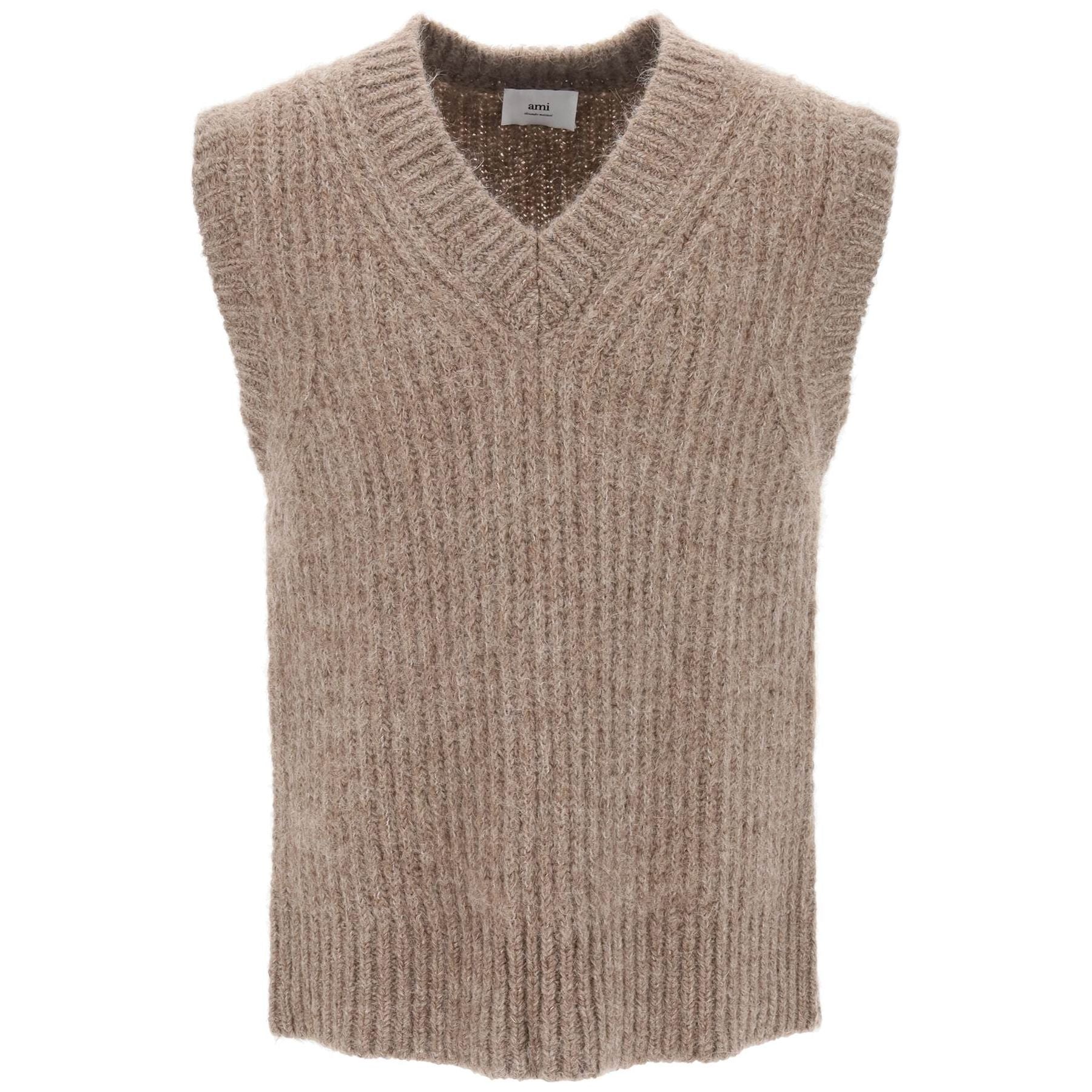 Ribbed Alpaca-Wool Blend Sweater Vest