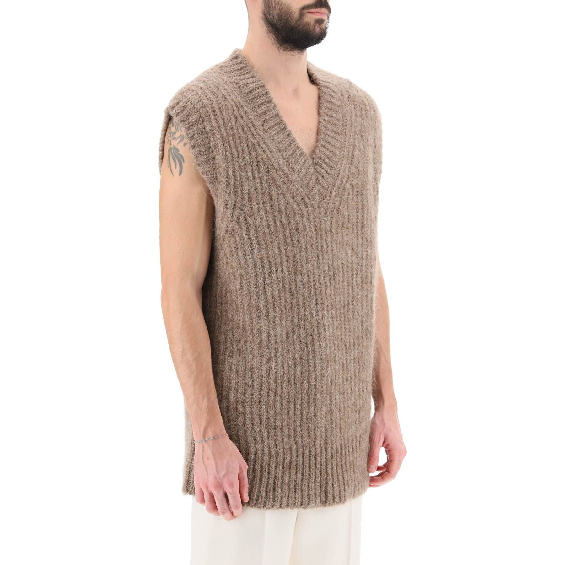 Ribbed Alpaca-Wool Blend Sweater Vest