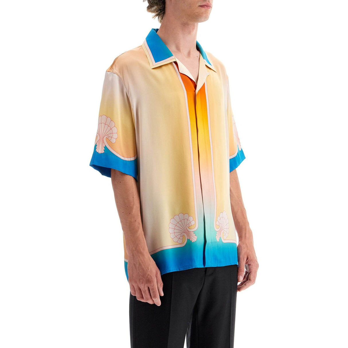 Short-sleeved Silk Shirt