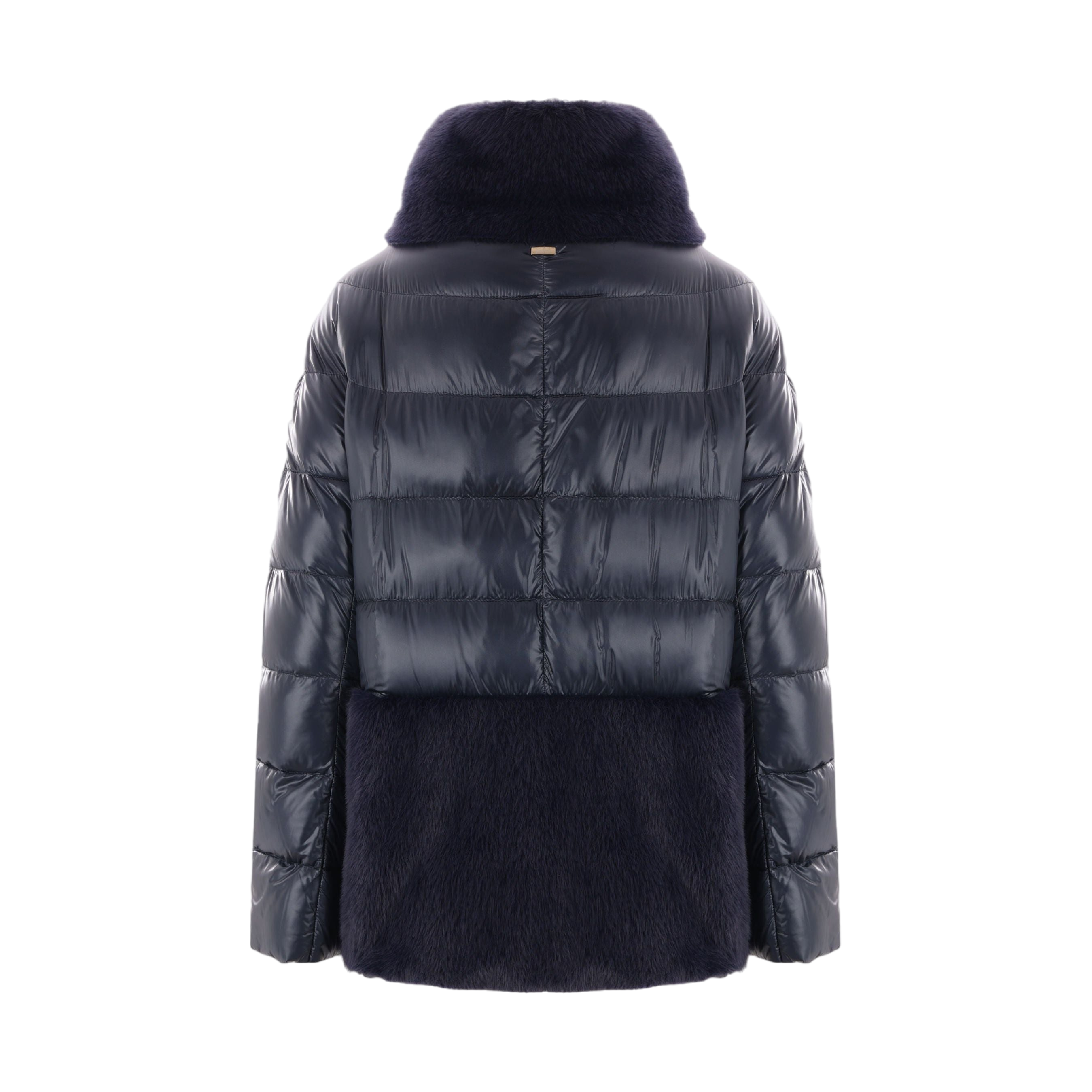 Ultralight Nylon and Faux Fur Down Jacket-HERNO-JOHN JULIA