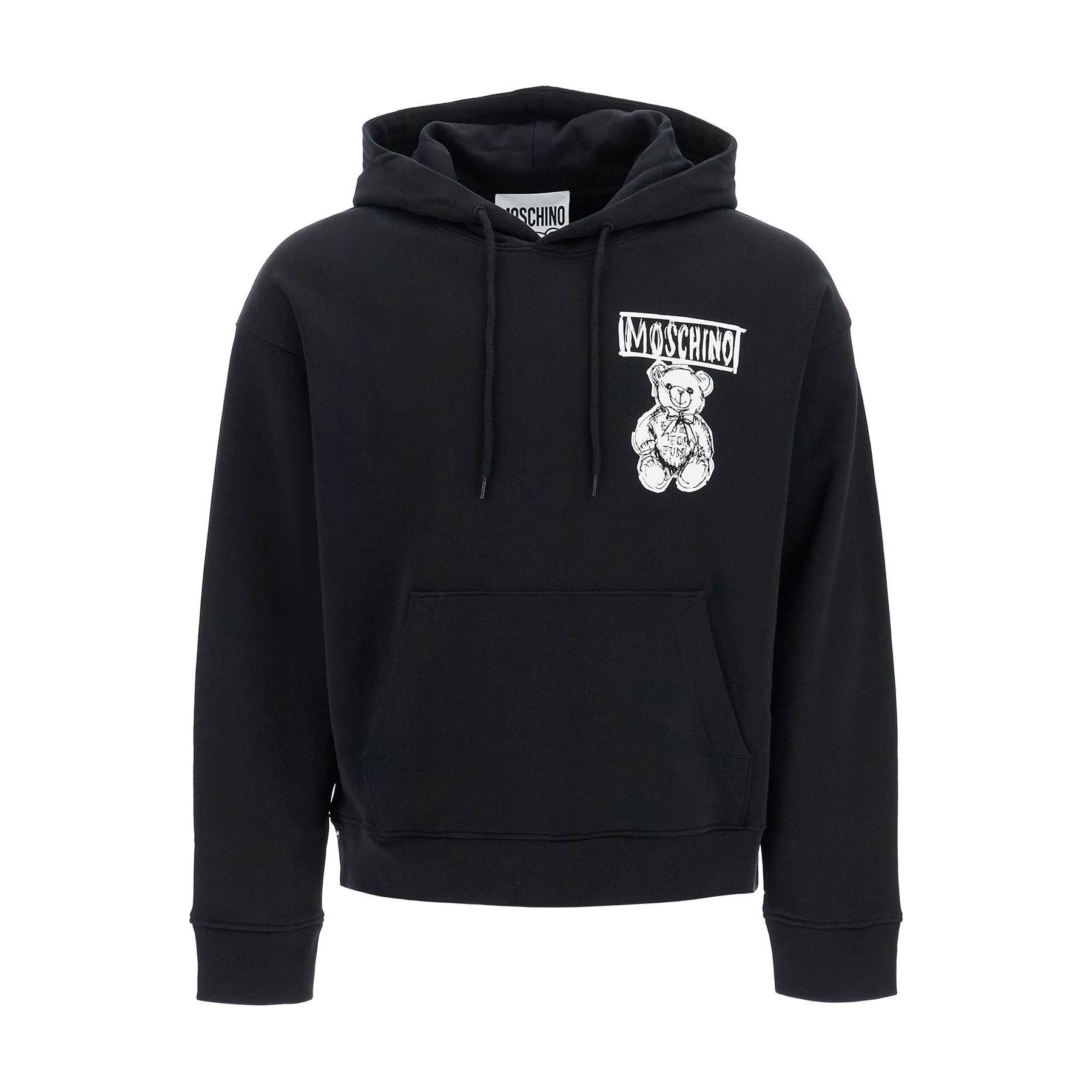 MOSCHINO-Hooded Sweatshirt With Drawn -JOHN JULIA.