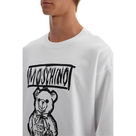 MOSCHINO-Organic Cotton Teddy Bear Sweatshirt -JOHN JULIA.