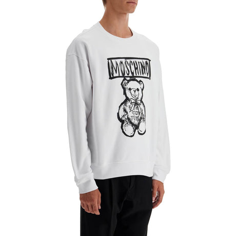 MOSCHINO-Organic Cotton Teddy Bear Sweatshirt -JOHN JULIA.