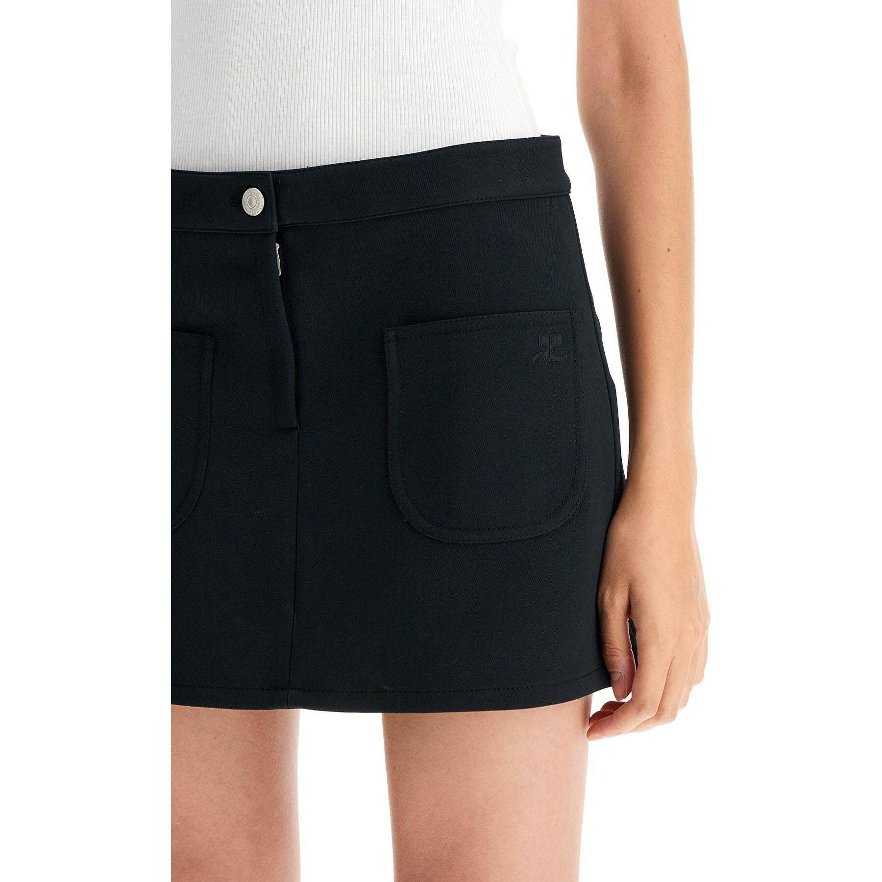 2-Pocket Twill Mini Skirt.