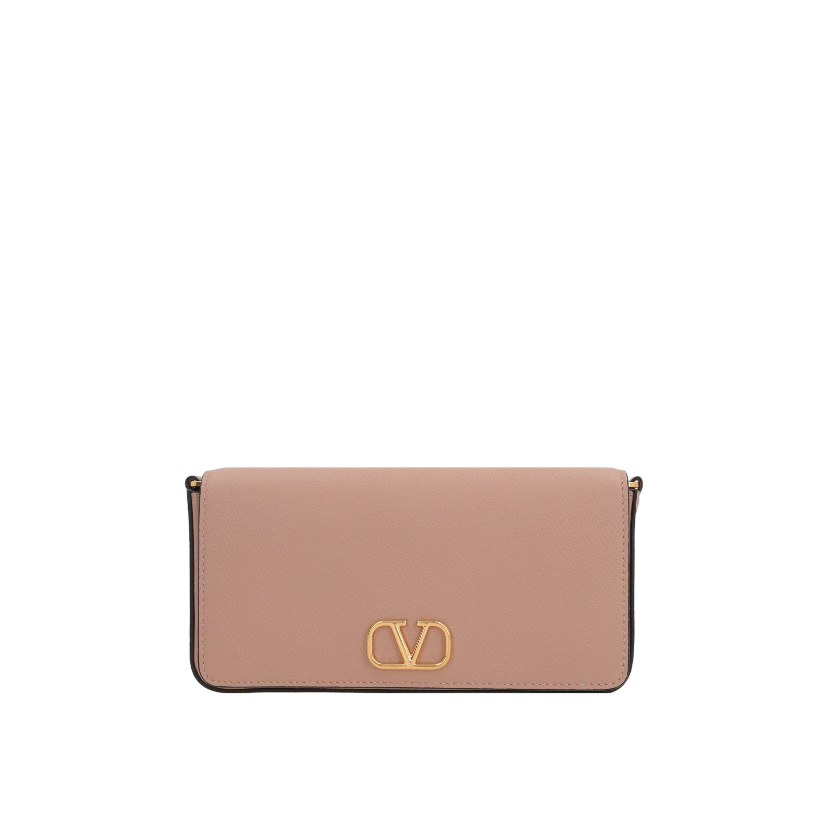 VLogo Signature Grainy Leather Clutch-VALENTINO GARAVANI-JOHN JULIA