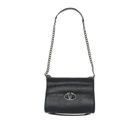 VLogo Signature Shiny Leather Shoulder Bag-VALENTINO GARAVANI-JOHN JULIA