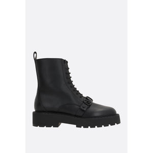 VLogo Signature Smooth Leather Combat Boots-VALENTINO GARAVANI-JOHN JULIA