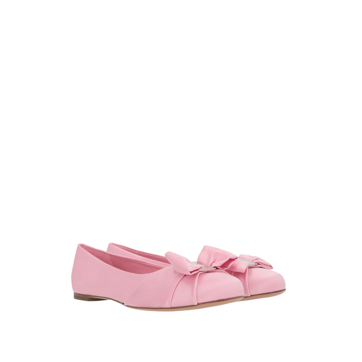 Varina Satin Ballerinas-FERRAGAMO-JOHN JULIA