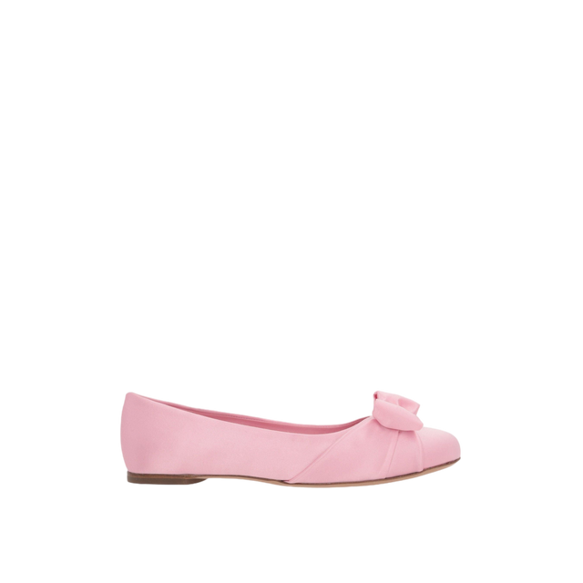 Varina Satin Ballerinas-FERRAGAMO-JOHN JULIA