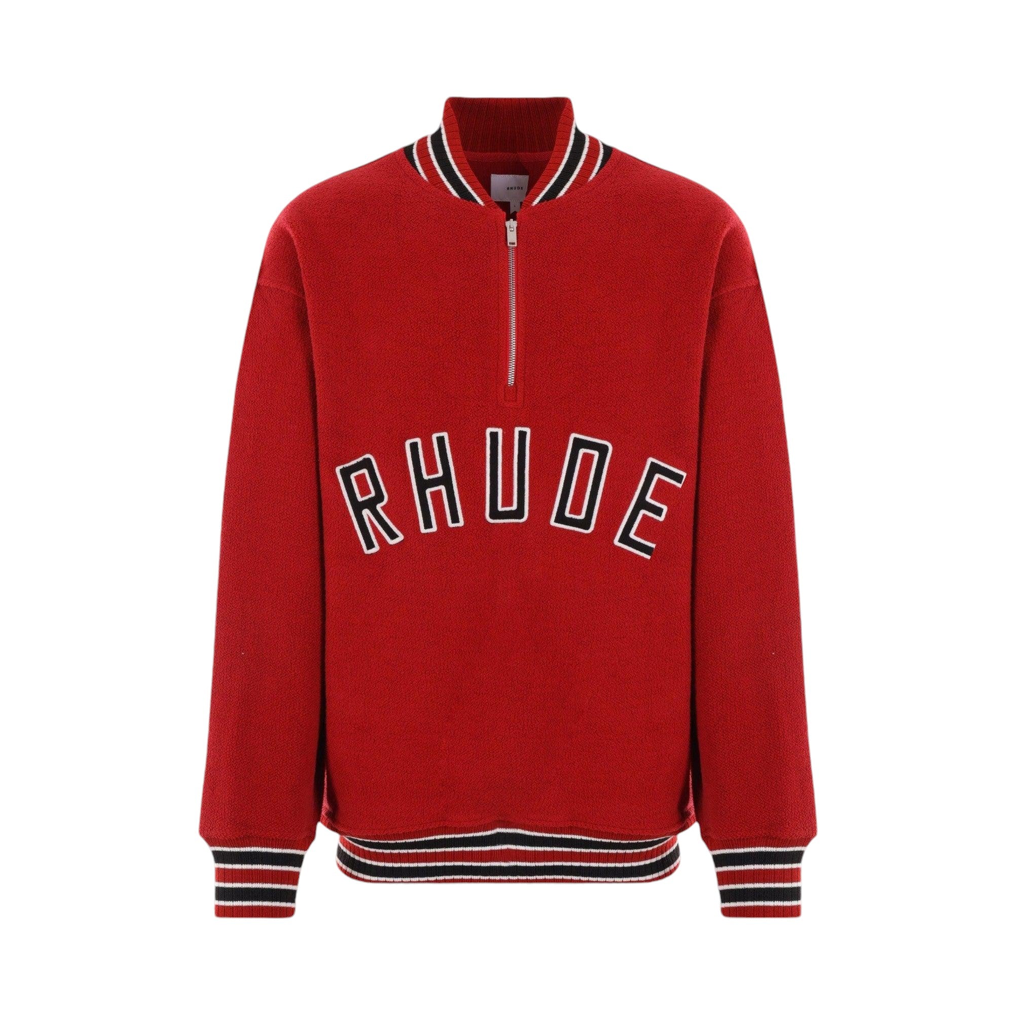 Varsity Fleece Half-zip Sweatshirt-RHUDE-JOHN JULIA