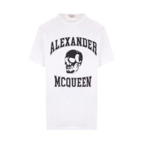 Varsity Logo Printed T-shirt-ALEXANDER MCQUEEN-JOHN JULIA