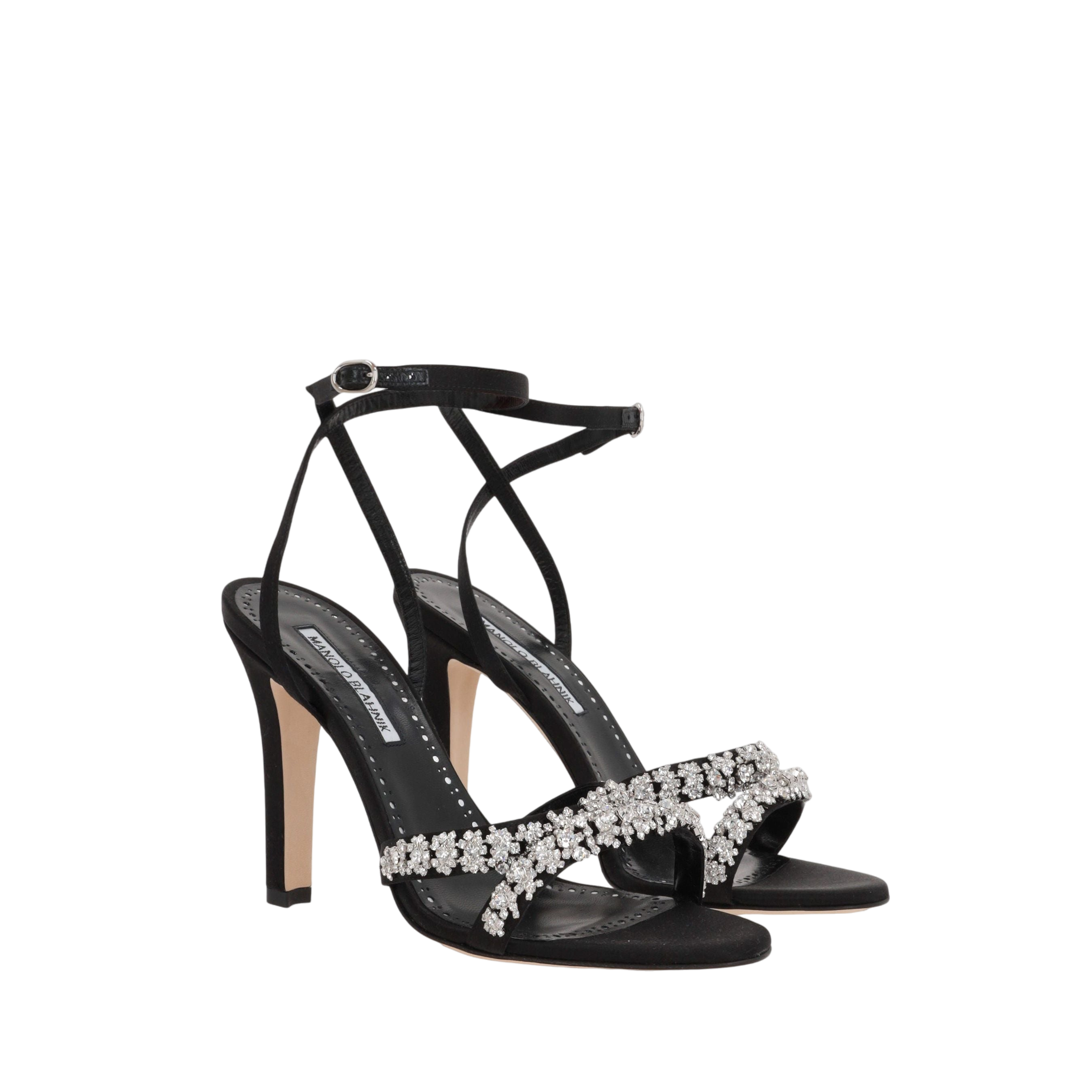 Vedada Satin Sandals-MANOLO BLAHNIK-JOHN JULIA