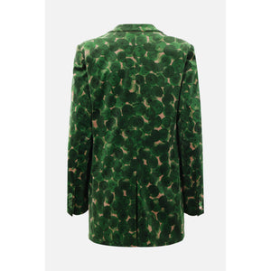 Velvet Graphic Single-breasted Jacket-DRIES VAN NOTEN-JOHN JULIA