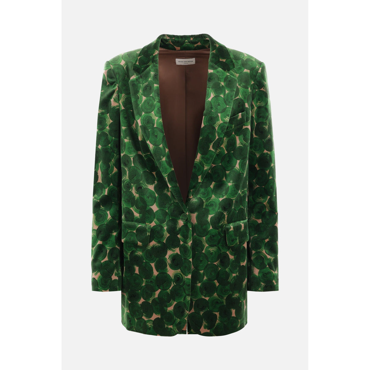 Velvet Graphic Single-breasted Jacket-DRIES VAN NOTEN-JOHN JULIA