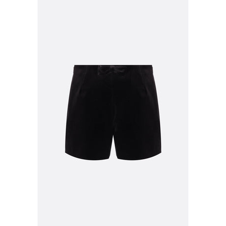 Velvet Shorts With Bow-VALENTINO GARAVANI-JOHN JULIA